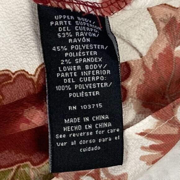 Zac & Rachel Sweater Womens Size Small Red Knit Floral Layered Tunic Sweater - Picture 15 of 15